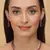 rose gold plated red cz stone necklace set for women