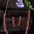 Silver Plated Hydro RedRuby Stone CZ Necklace 
