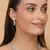 silver plated cz stone necklace set for women