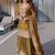 Golden Premium Designer Readymade Top Sharara Dupatta