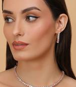 Rose Gold Plated CZ Diamond Necklace 