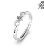 Pure 925 silver solitaire island ring for women
