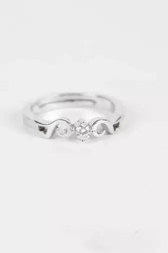 925 sterling silver infinity heart adjustable ring for women