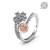 Pure 925 silver moissanite everyday rose ring for women
