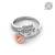 Pure 925 silver moissanite everyday rose ring for women