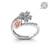 Pure 925 silver moissanite everyday rose ring for women