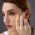 Pure 925 silver moissanite everyday rose ring for women