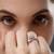 Pure 925 silver moissanite everyday rose ring for women