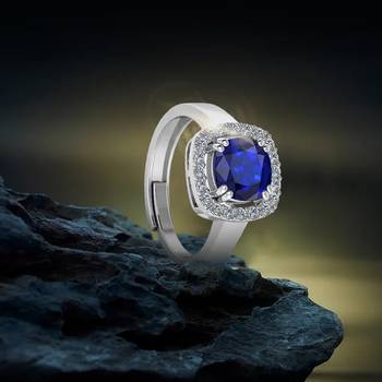 silver 925 sapphire stone halo ring for women 3