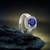 Pure 925 silver sapphire engagement ring for women