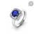 Pure 925 silver sapphire engagement ring for women