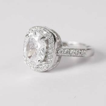 silver 925 oval halo solitaire ring for women 4