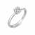 Pure 925 silver everyday solitaire ring for women