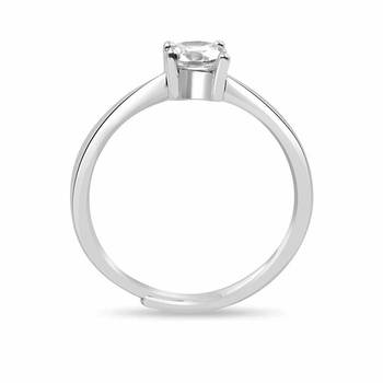 silver 925 solitaire adjustable ring for women 2
