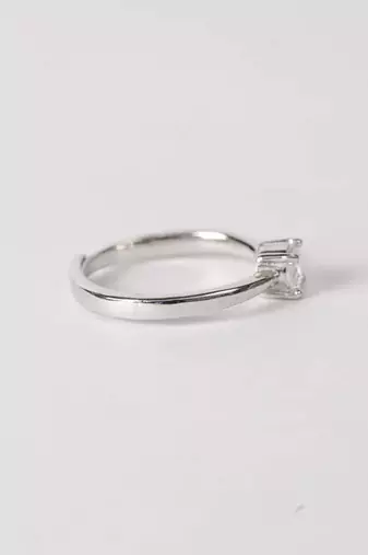 silver 925 solitaire adjustable ring for women