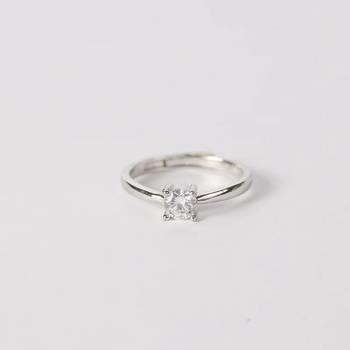 silver 925 solitaire adjustable ring for women 5