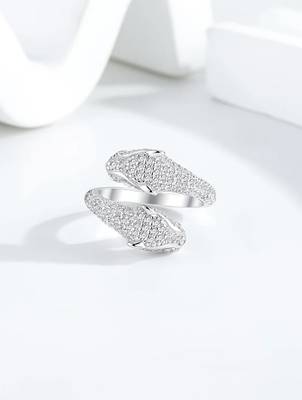 silver 925 serpent twist adjustable ring for women 1