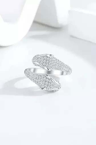 Pure 925 silver serpent empress twist ring for women