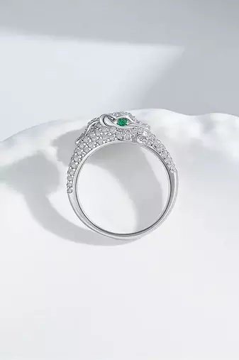 silver 925 serpent twist adjustable ring for women