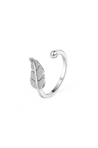 Pure 925 silver feather grace ring for women
