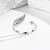 Pure 925 silver feather grace ring for women