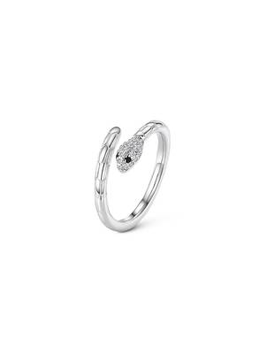 Pure 925 silver mystic serpent open ring for women 1