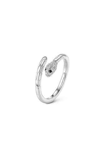 Pure 925 silver mystic serpent open ring for women