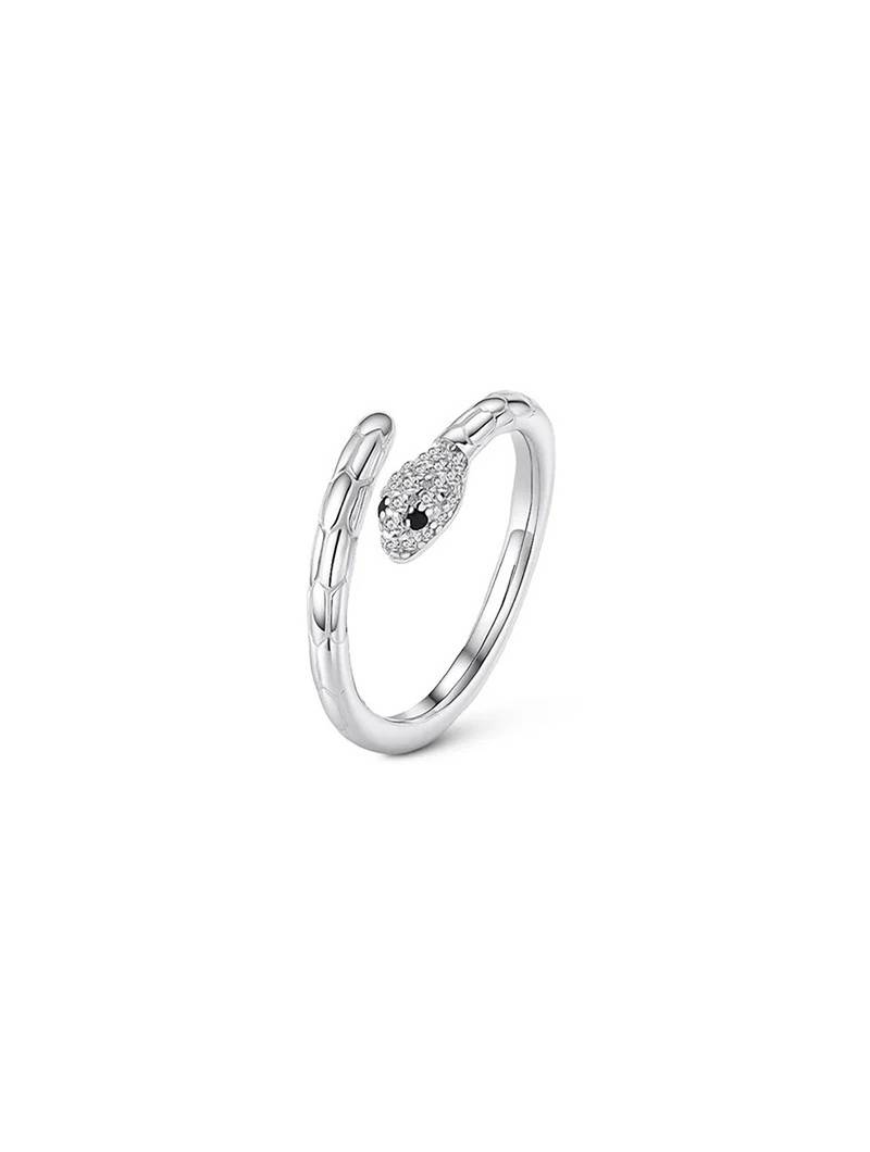 Pure 925 silver mystic serpent open ring for women