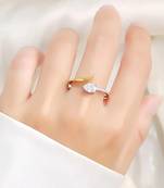 Pure 925 silver golden snake ring for women