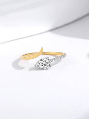 Pure 925 silver golden snake ring for women 3