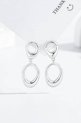 Pure 925 silver liquid drop earrings for women