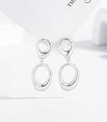 Pure 925 silver liquid drop earrings for women