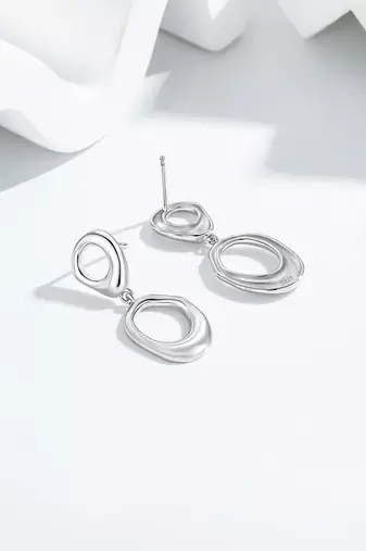 Pure 925 silver liquid drop earrings for women