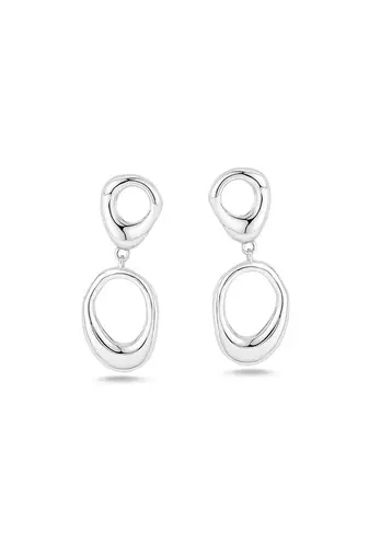 Pure 925 silver liquid drop earrings for women