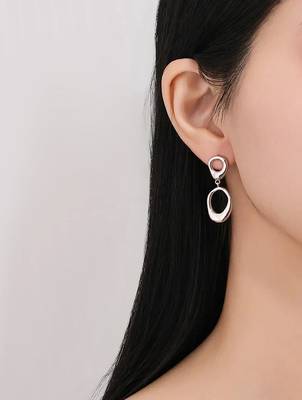 Pure 925 silver liquid drop earrings for women 5