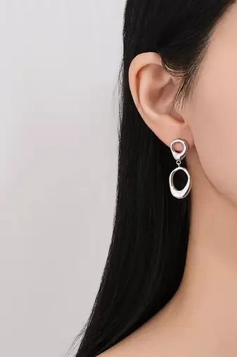 Pure 925 silver liquid drop earrings for women