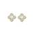 Pure 925 silver pearl blossom sparkle earrings for women