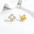 Pure 925 silver pearl blossom sparkle earrings for women