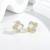 Pure 925 silver pearl blossom sparkle earrings for women