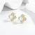 Pure 925 silver pearl blossom sparkle earrings for women