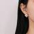 Pure 925 silver pearl blossom sparkle earrings for women
