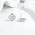 Pure 925 silver petal sparkle stud earrings for women