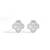 Pure 925 silver petal sparkle stud earrings for women