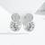 Pure 925 silver double dazzle drops earrings for women