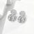 Pure 925 silver double dazzle drops earrings for women