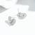 Pure 925 silver double dazzle drops earrings for women