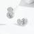 Pure 925 silver double dazzle drops earrings for women