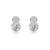 Pure 925 silver double dazzle drops earrings for women