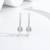 Pure 925 silver nova solitaire hoop earrings for women