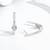 Pure 925 silver nova solitaire hoop earrings for women